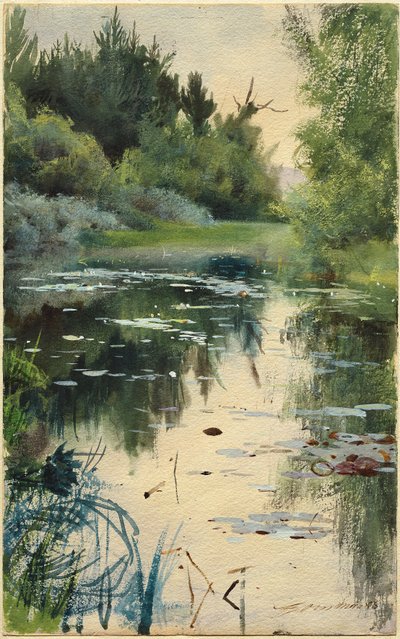 Landschap studie van Mora door Anders Leonard Zorn